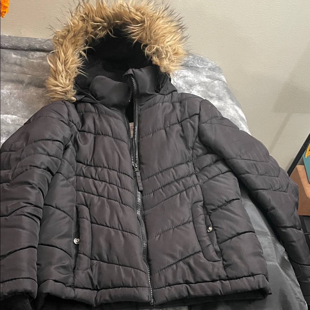 SO Black Faux Fur Jacket